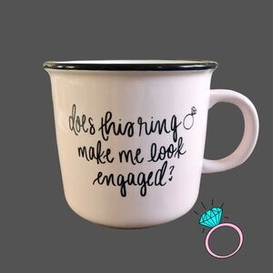 Sweetwater White Ceramic 12oz Gift Mug with Engaged Quote